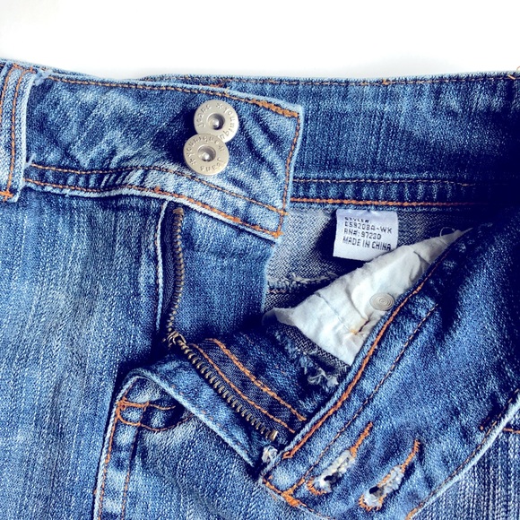 YOUNIQUE Distressed Skirt Denim Size 5 Blue Junior - Picture 5 of 13